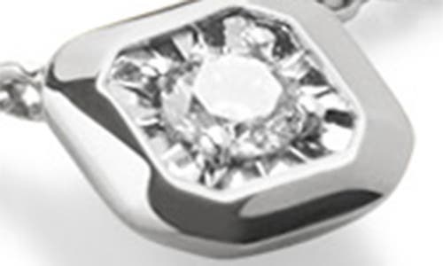 Monica Vinader Asscher Lab Created Diamond Pendant Necklace In Sterling Silver