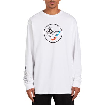 Volcom Basic Long Sleeve Longline T-Shirt, White