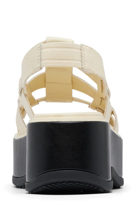 Shop Sorel Dayspring Slingback Platform Sandal In Honey White/ Black