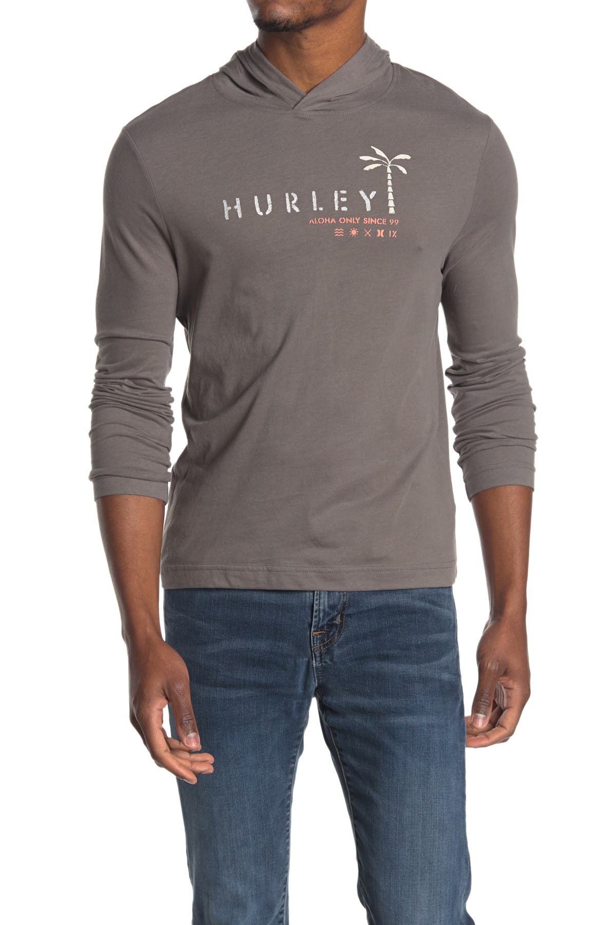 hurley hooded shirt