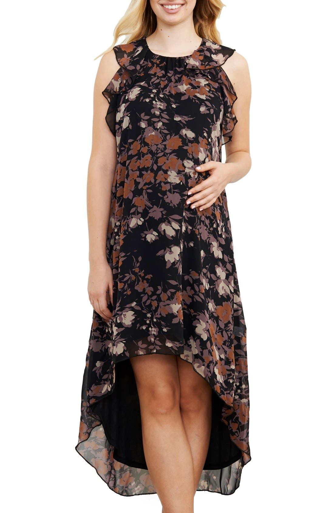 Maternal American Ruffle Maternity Dress