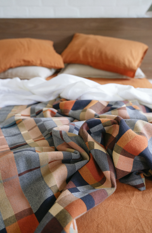 Mungo Doublecloth Blanket In Karoo