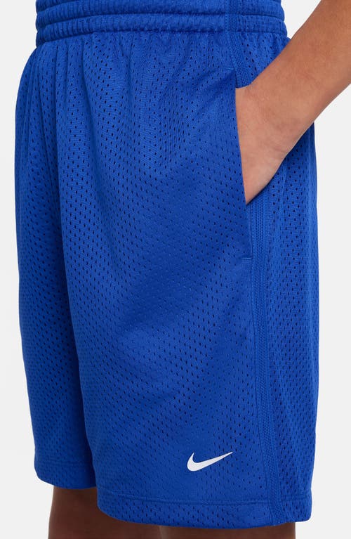 Nike Kids' Mesh Dri-fit Shorts In Game Royal/white