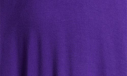 24seven Comfort Apparel Plus Size Empire Waist V-neck Maxi Dress In Purple