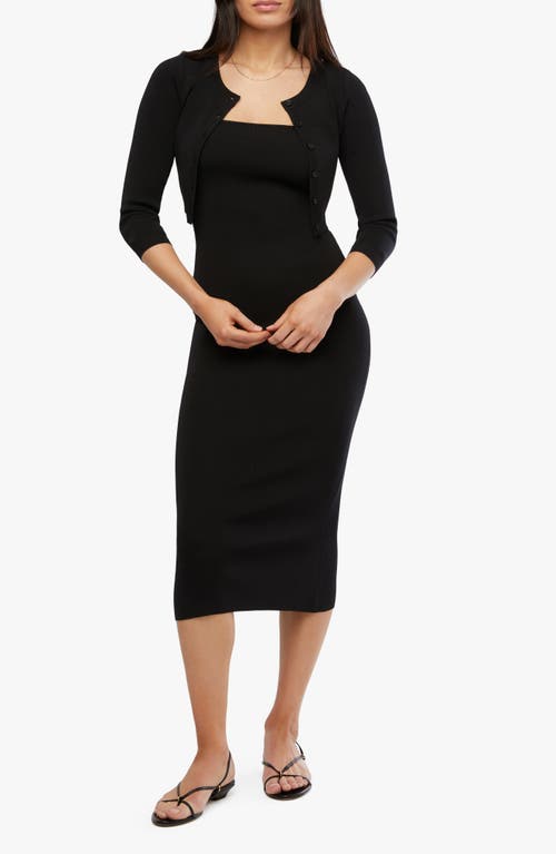 Shop Weworewhat We Wore What Strapless Ribbed Body-con Midi Dress In Black