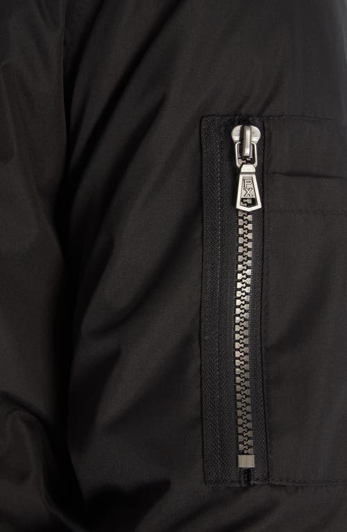 Px Men's Classic Faux Fur Lined Bomber Jacket In Black