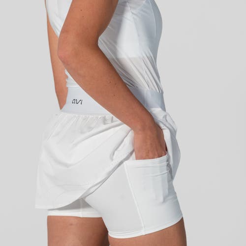 Avi Cross-court Skirt In Club White