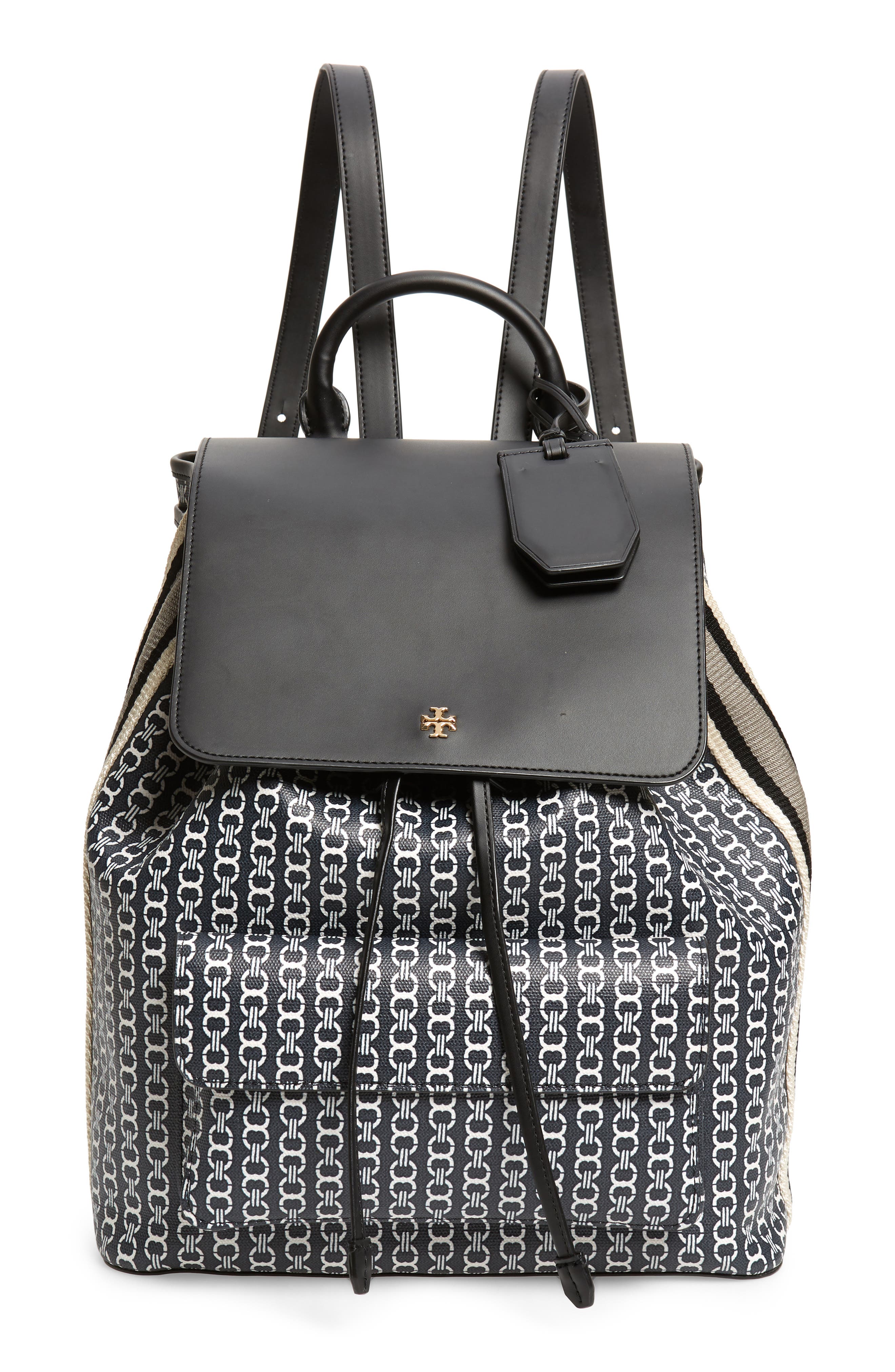 tory burch black backpack purse