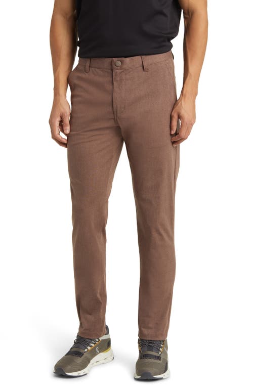 Rhone Commuter Slim Fit Pants in Deep Taupe/Coffee Print at Nordstrom, Size 38