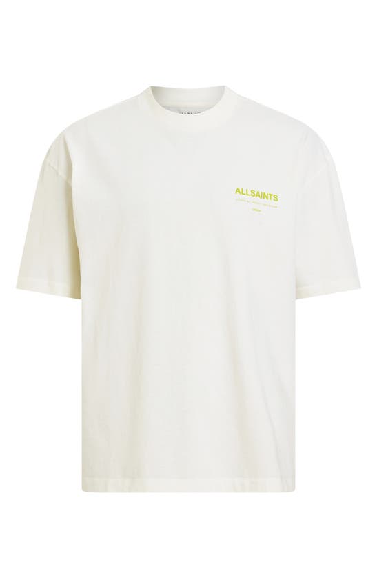 Shop Allsaints Access Oversize Graphic T-shirt In Ashen White