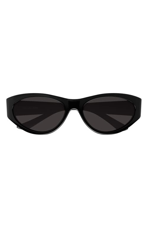 Shop Balenciaga 60mm Oval Sunglasses In Black