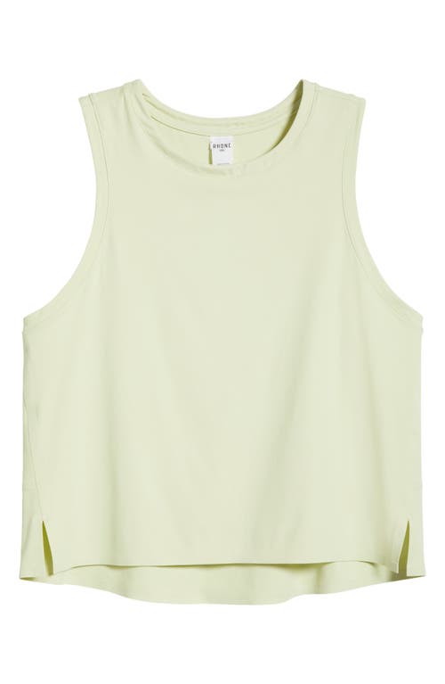 Shop Rhone Serene Crop Performance Tank In Lime Zest