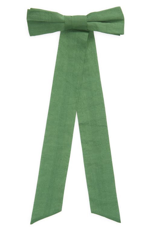 Cotton Voile Bow Barrette in Green