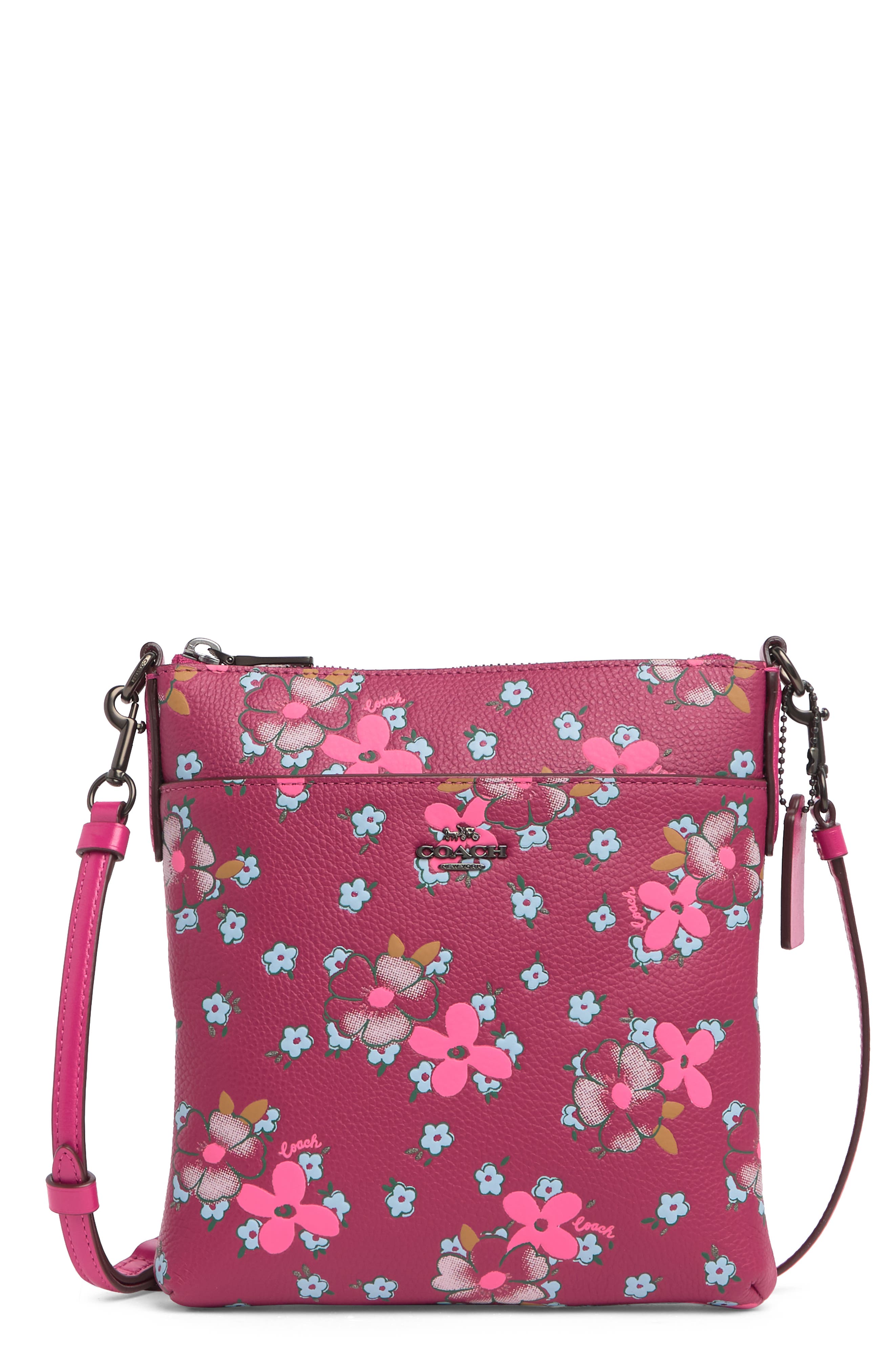 coach aster crossbody with floral frame