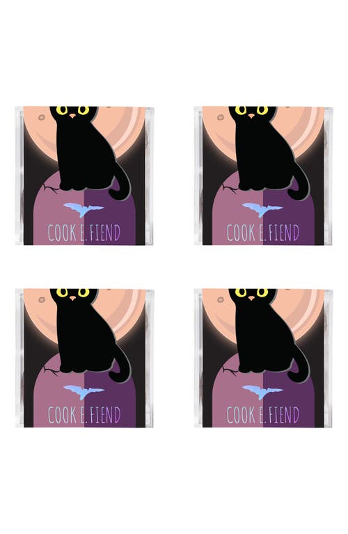 sugarfina Black Cat Graveyard Cookies Set of 4 Small Candy Cubes