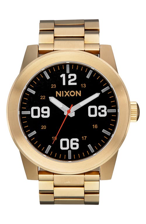 Nixon The Corporal Bracelet Watch, 48mm In Gold