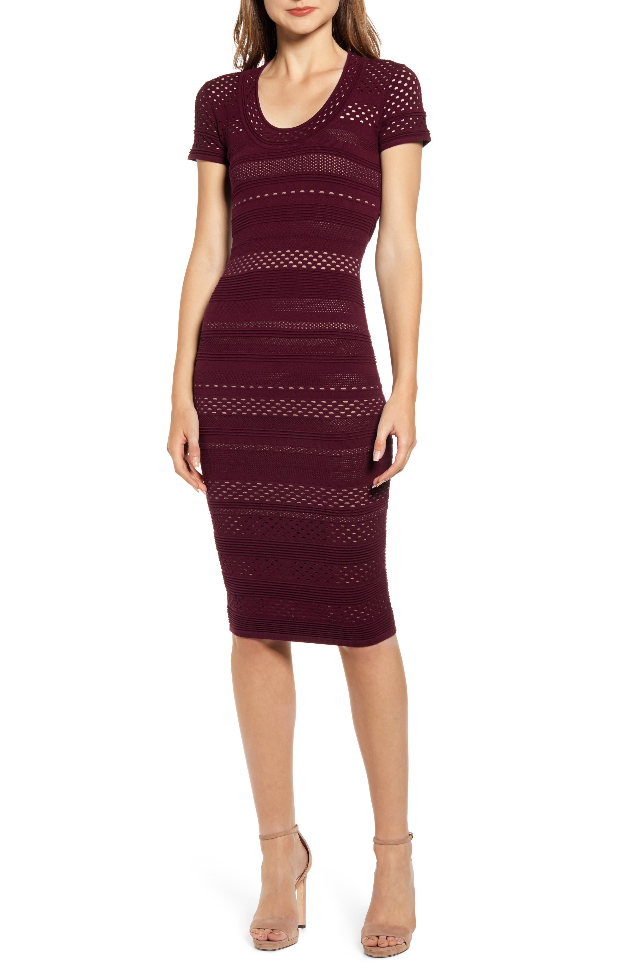 Bailey 44 Lindsay Body-Con Sweater Dress, Red