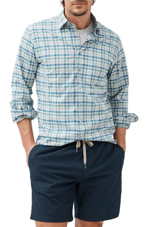 Rodd & Gunn Palm Heights Sports Fit Plaid Cotton Button-Up Shirt in Sky Blue