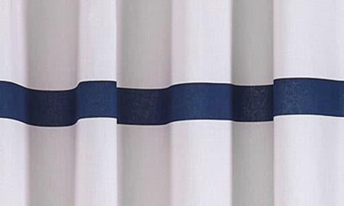 Brooks Brothers Contrast Frame Shower Curtain In Silver