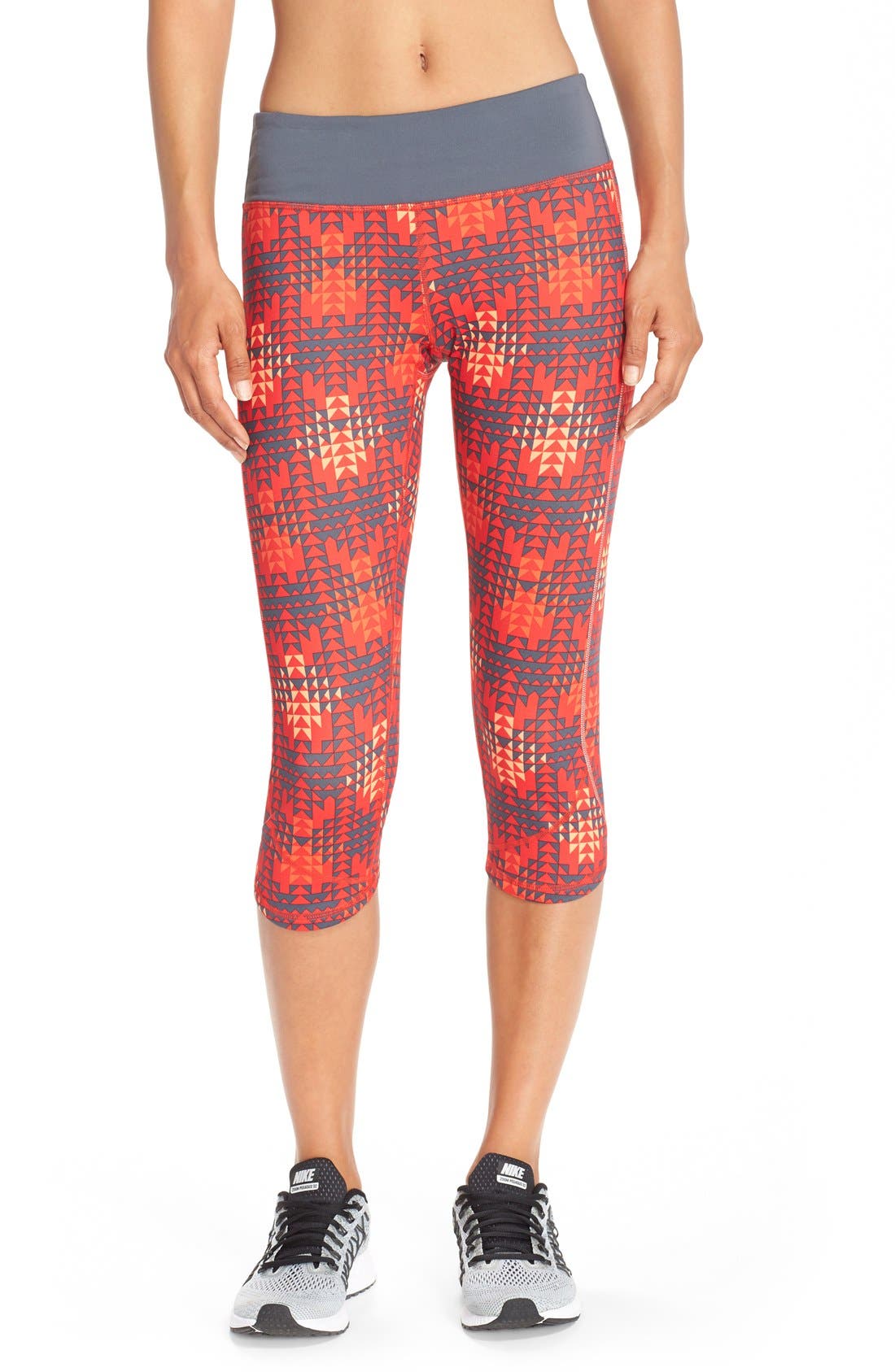 Zella 'Run the Run' Print Capri Leggings Nordstrom