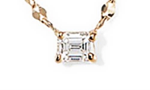LANA LANA EMERALD CUT DIAMOND PENDANT NECKLACE