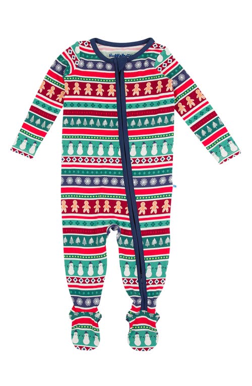 Shop Ruggedbutts Fair Isle Friends One-piece Pajamas In Green