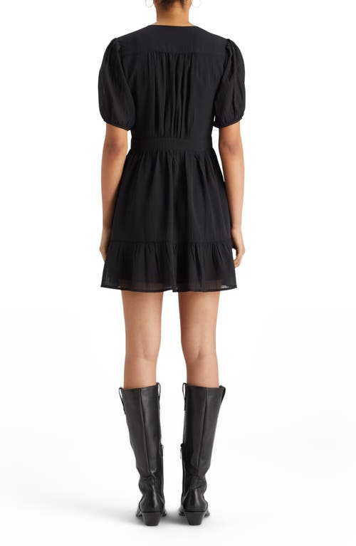 Shop Scotch & Soda Wrap Front Minidress In Evening Black