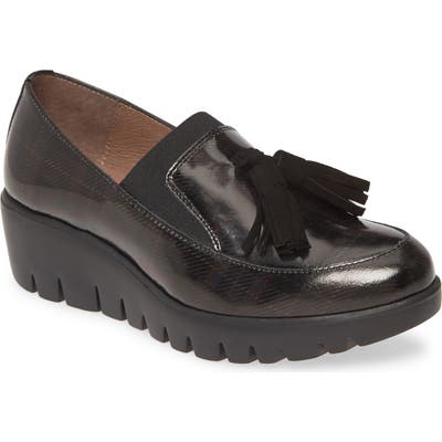 Wonders C-3342-L Tassel Wedge Loafer, Brown