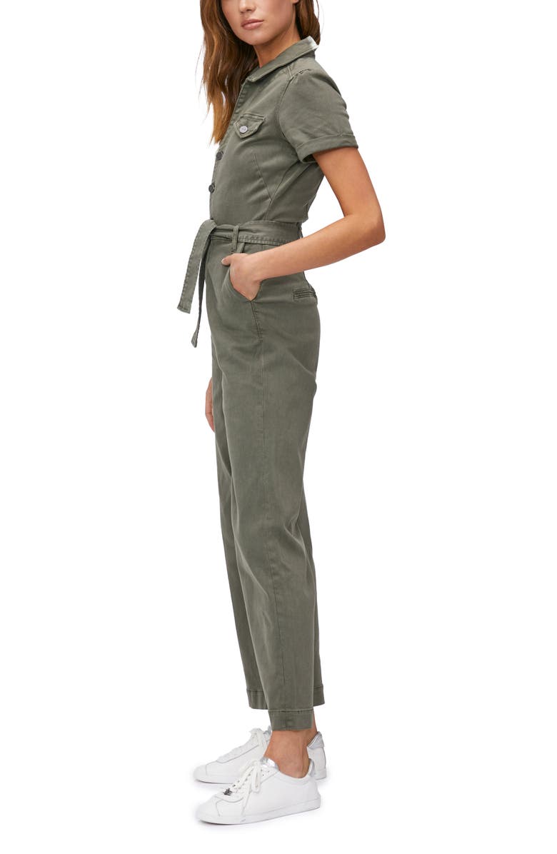 PAIGE Aneesa Cotton Blend Short Sleeve Jumpsuit | Nordstromrack