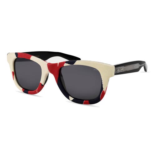 Shop Italia Independent Azzurro Jeans Sunglasses In American Flag Camo