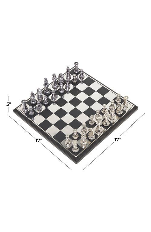 Shop Willow Row Black Aluminum Chess Game Set