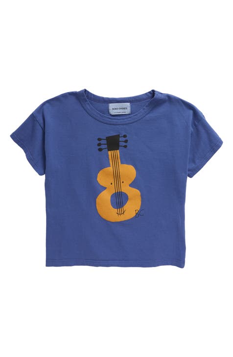 Kids' Acoustic Guitar Organic Cotton Graphic T-Shirt (Toddler, Little Kid & Big Kid)