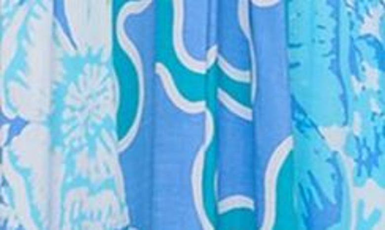 Shop Dvf Diane Von Furstenberg Boris Mixed Print Tiered Maxi Dress In Soltice Flags Blue