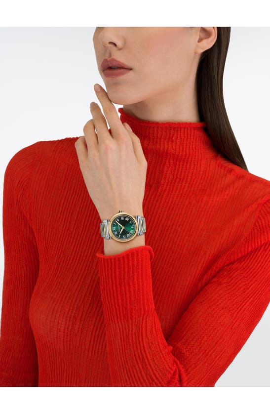 Shop Ferragamo Allure Bracelet Watch, 36mm In Two Tone
