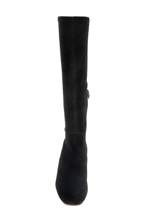 Shop Gentle Souls By Kenneth Cole Gentle Souls Emily Stretch Knee High Boot In Black Suede