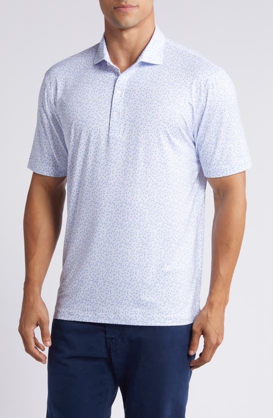 Johnnie-o Scuttle Scatter Print Prep-formance Polo In Galaxy