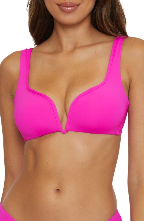 Color Code V-Wire Bikini Top in Vivid Pink