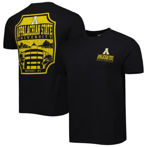 IMAGE ONE Men's Black Appalachian State Mountaineers Logo Campus Icon T-Shirt