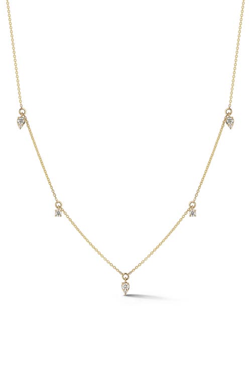 Dana Rebecca Designs Sophia Ryan Diamond Charm Necklace in Yellow Gold at Nordstrom, Size 18