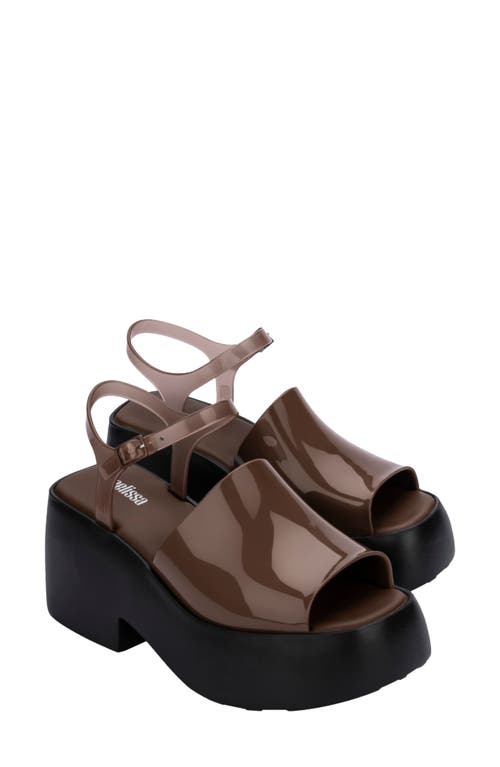 Melissa Pose Platform Sandal in Black/Brown
