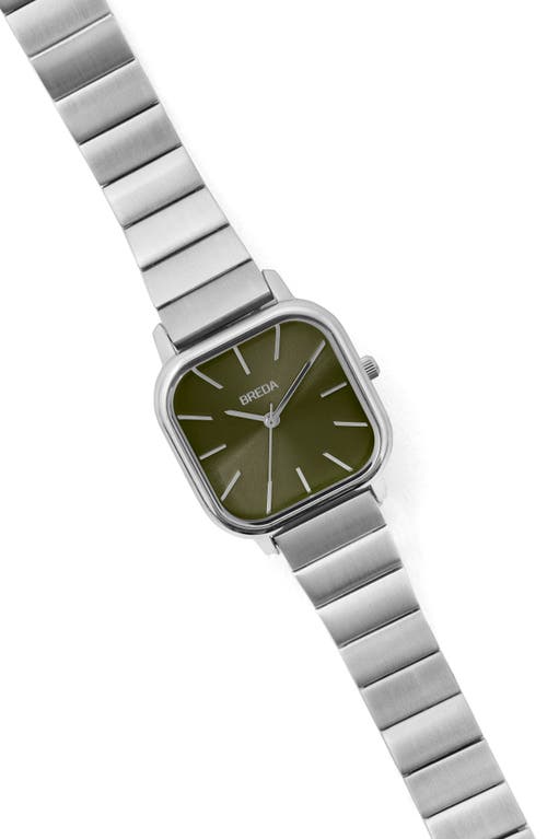 Shop Breda Esther Bracelet Watch, 26mm In Silver/silver/moss