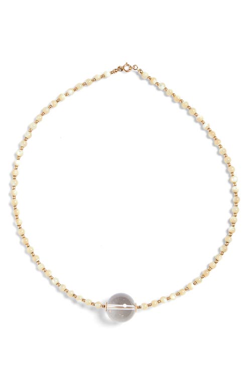 Isshi Droplet Beaded Necklace in Shell