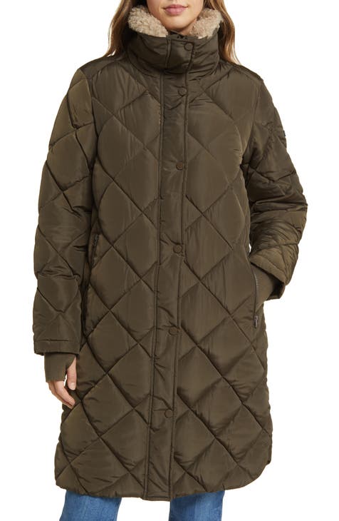 Quilted Faux Shearling Jacket