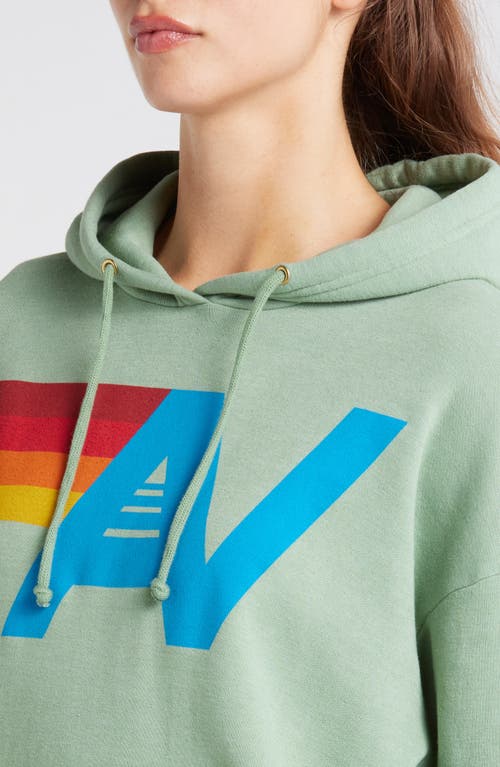 Shop Aviator Nation Logo Graphic Hoodie In Sage