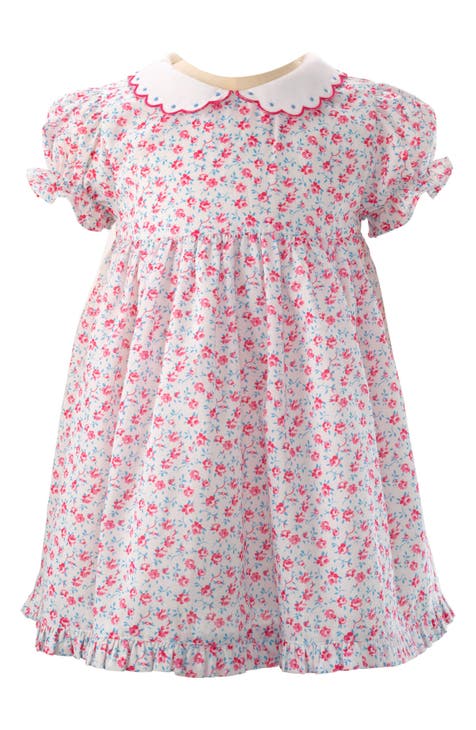 Floral Puff Sleeve Cotton Dress (Baby)