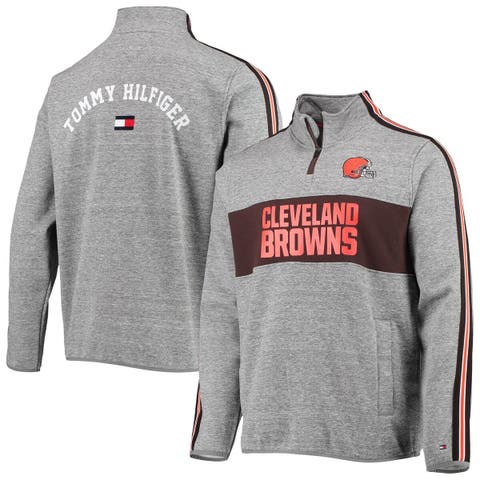 Men's Starter Gray Atlanta Falcons Throwback Heisman Quarter-Zip Jacket in Heather Gray