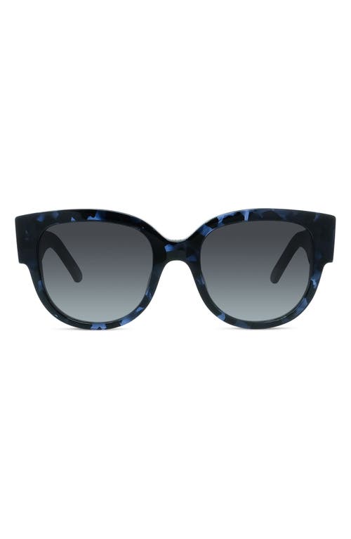 Christain Dior Wildior 54mm Round Sunglasses in Blue
