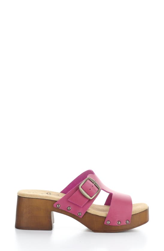 Bos. & Co. Maris Platform Slide Sandal In Magenta