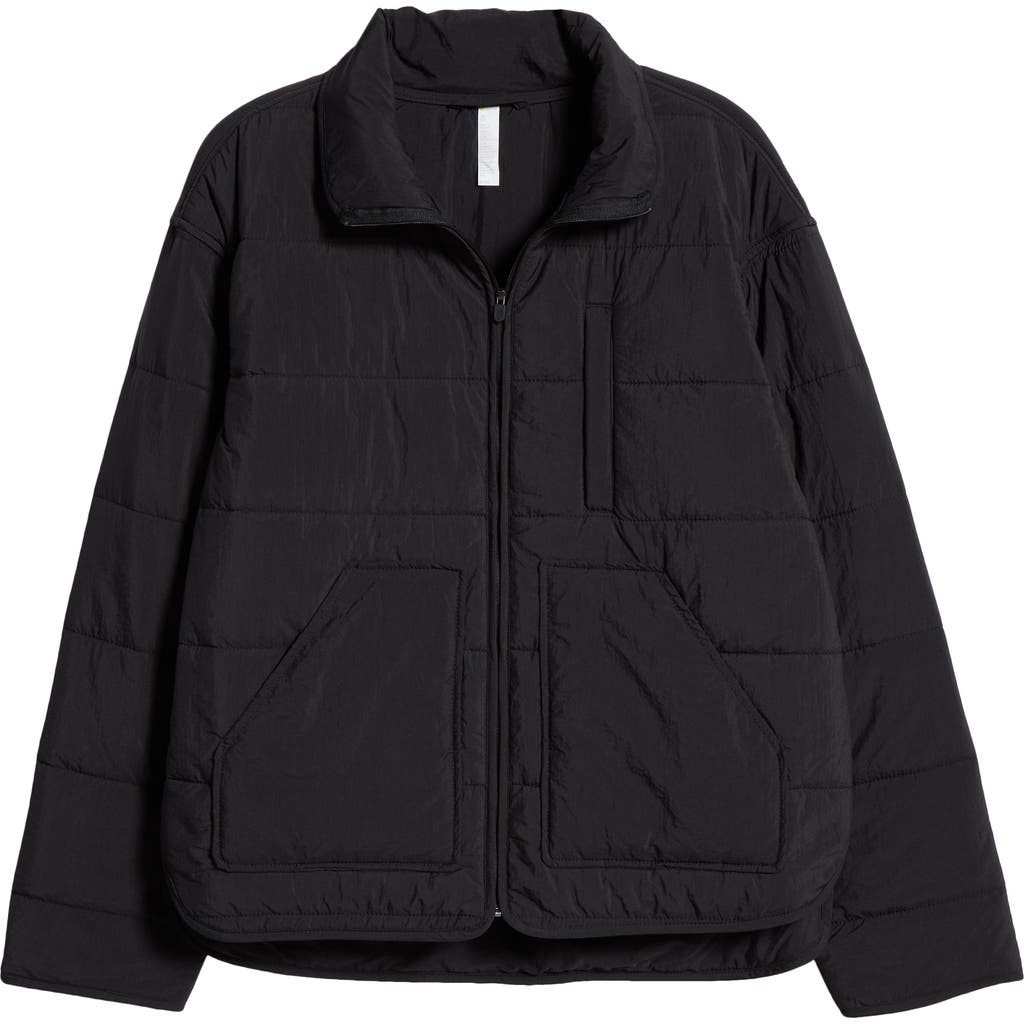 Zella Quilted Packable Jacket In Black