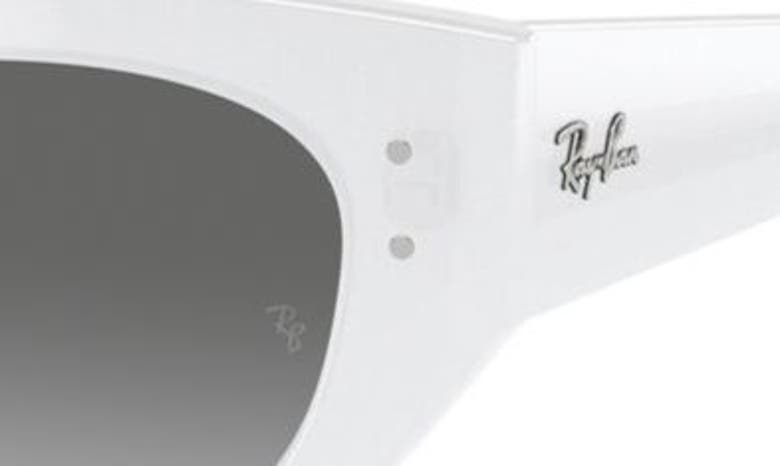 Ray Ban Zena Bio-based Sunglasses White Snow Frame Grey Lenses 52-22 In Grey Flash